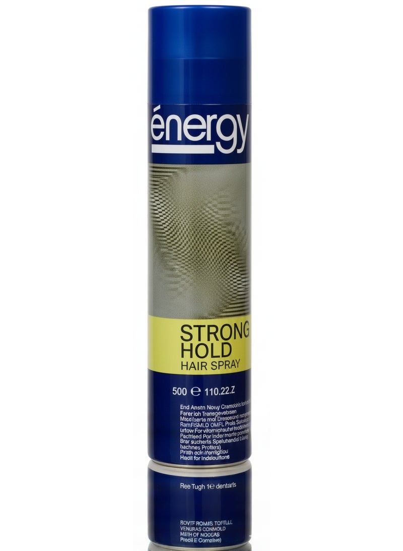 Energy Cosmetics Extreme & Strong Hold Hair Spray (500ml) – Ultimate Styling Power